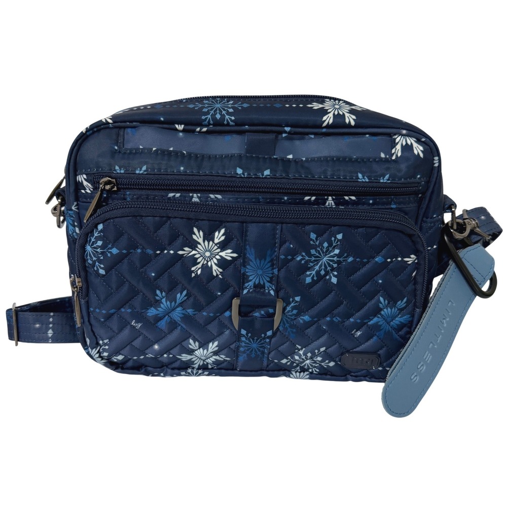 Lug‎ Carousel XL Holiday Snowflakes Dazzle Crossbody Bag Travel Nylon